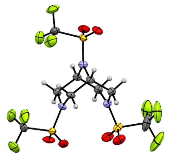 Gas-Phase Structure of 3,7,9-tris(trifluoromethylsulfonyl)-3,7,9