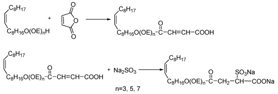 Polyoxyethylene Group-Dependent Surface Properties and Aggregation