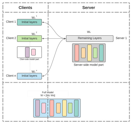 Performance and Information Leakage in Splitfed Learning and Multi-Head ...