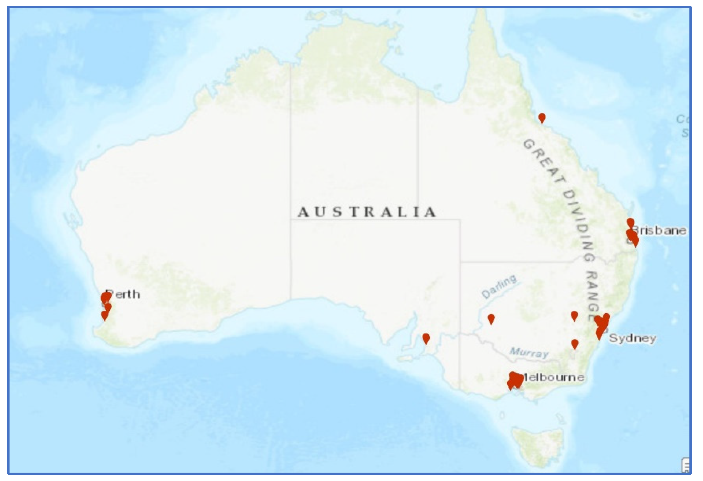 Great Dividing Range Map