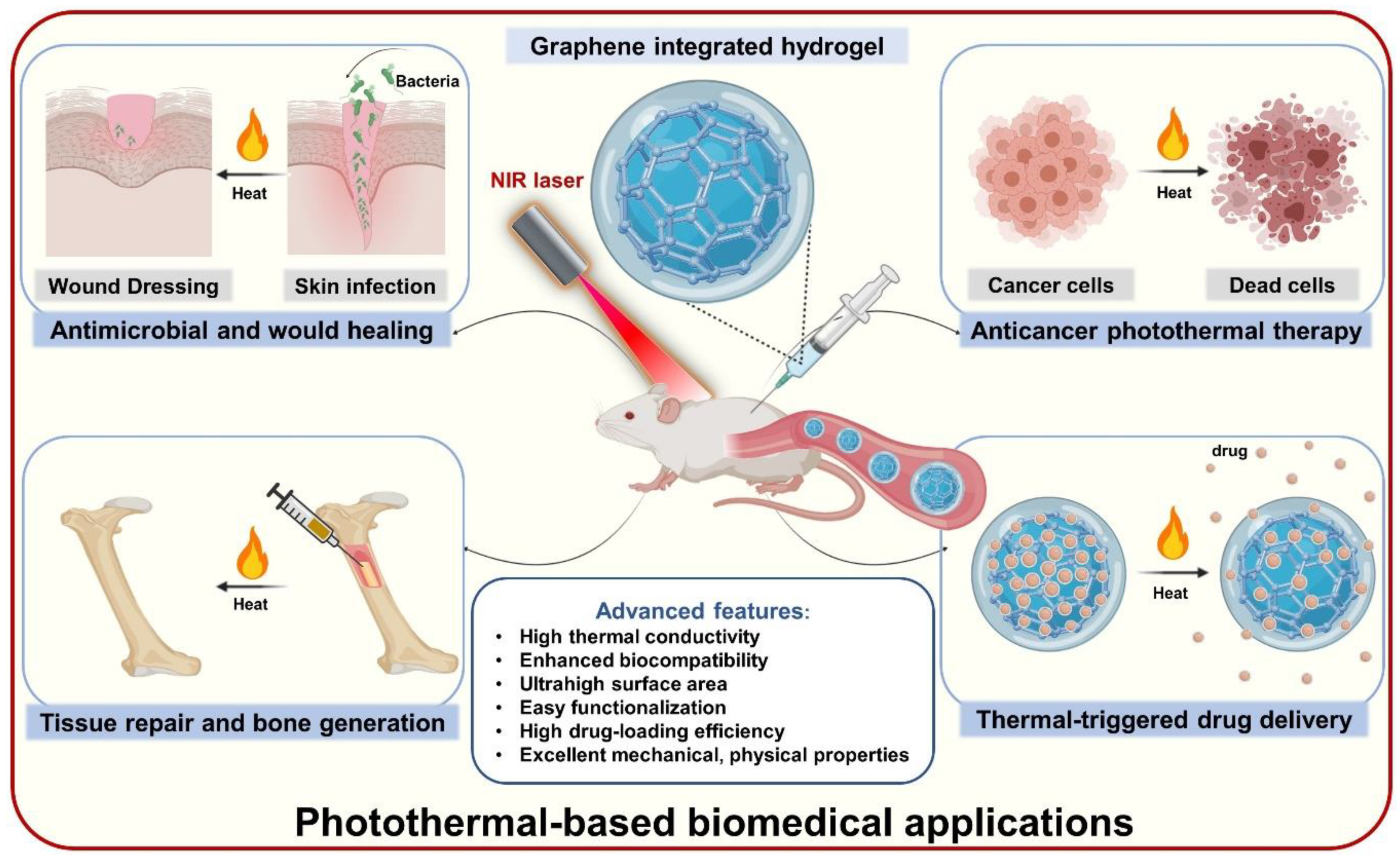 Nanomaterials Free Full Text Graphene Integrated Hydrogels Based Biomaterials In Photothermal Biomedicine Html