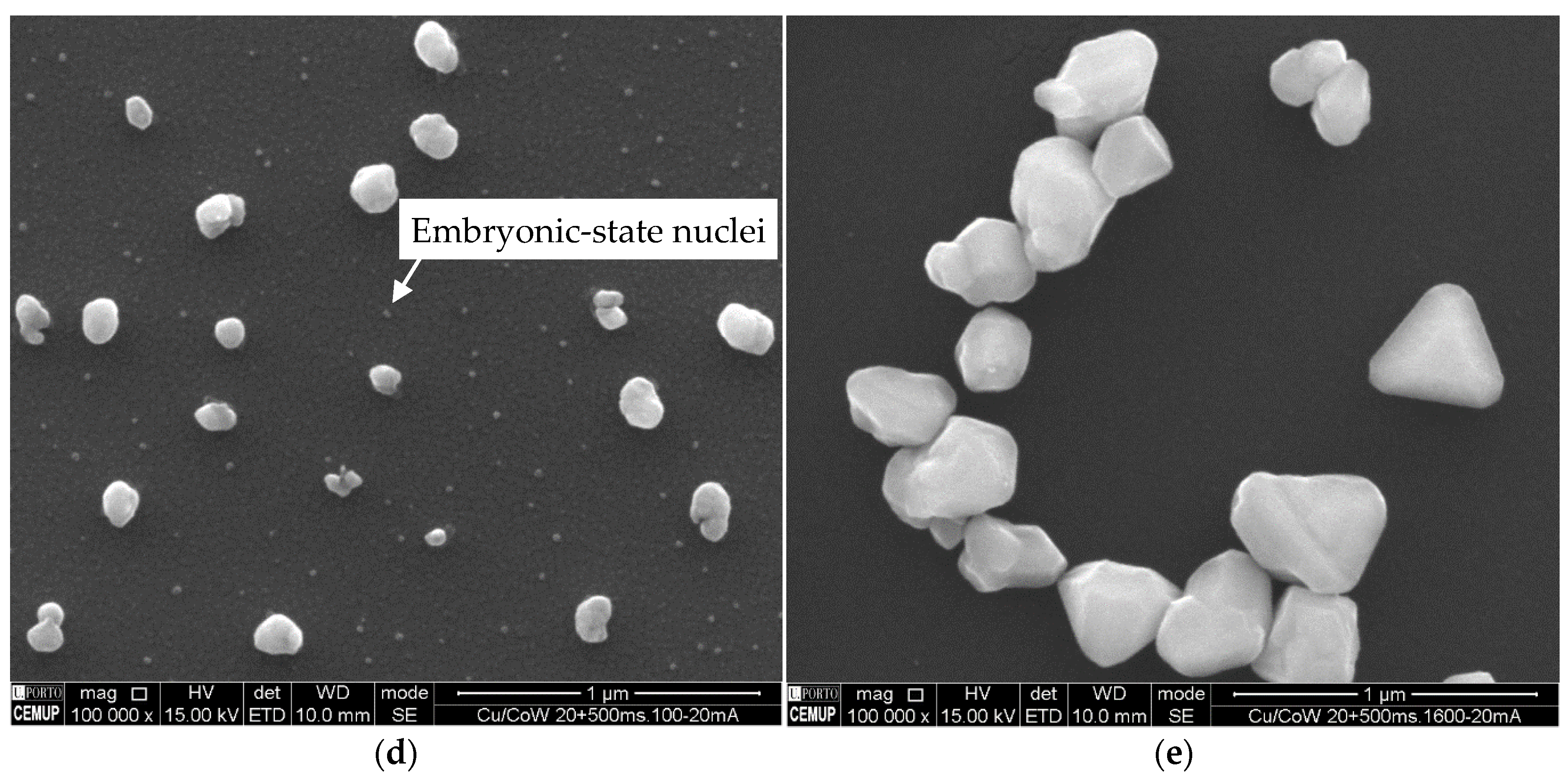 Nanomaterials Free Full Text Seedless Cu Electroplating On Co W Thin Films In Low Ph Electrolyte Early Stages Of Formation