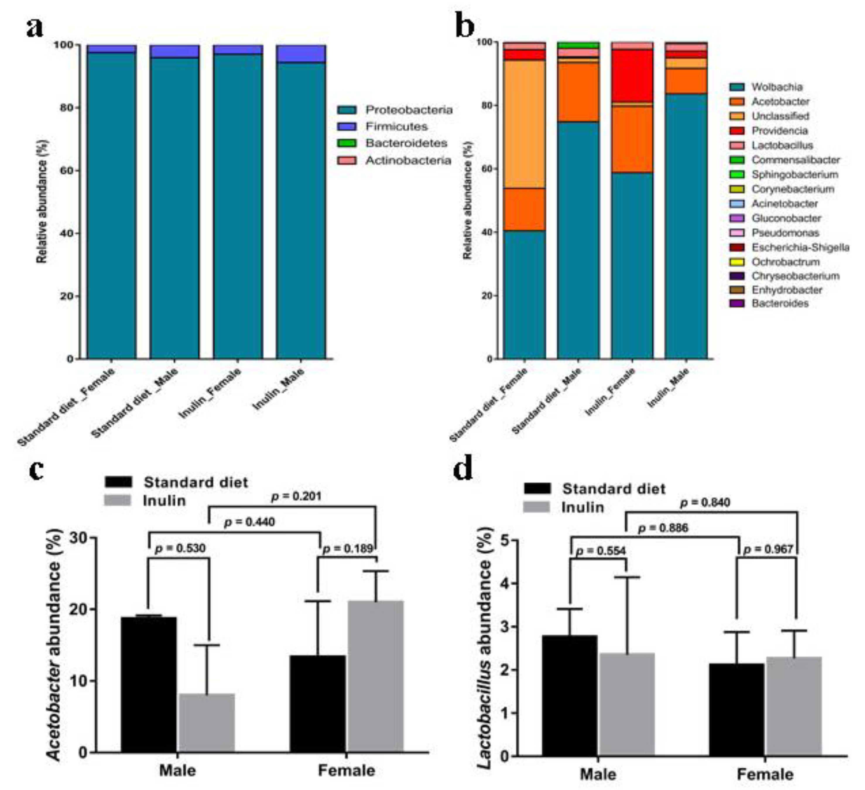 undertrykkeren Pak at lægge Ferie Nutrients | Free Full-Text | The Effect of Inulin on Lifespan, Related Gene  Expression and Gut Microbiota in InRp5545/TM3 Mutant Drosophila  melanogaster: A Preliminary Study | HTML