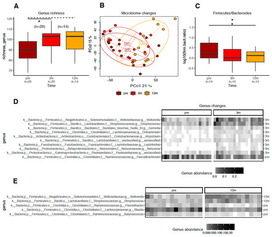 Nutrients Free Full Text Gut Microbiota Profile Of Obese Diabetic Women Submitted To Roux En Y Gastric Bypass And Its Association With Food Intake And Postoperative Diabetes Remission Html
