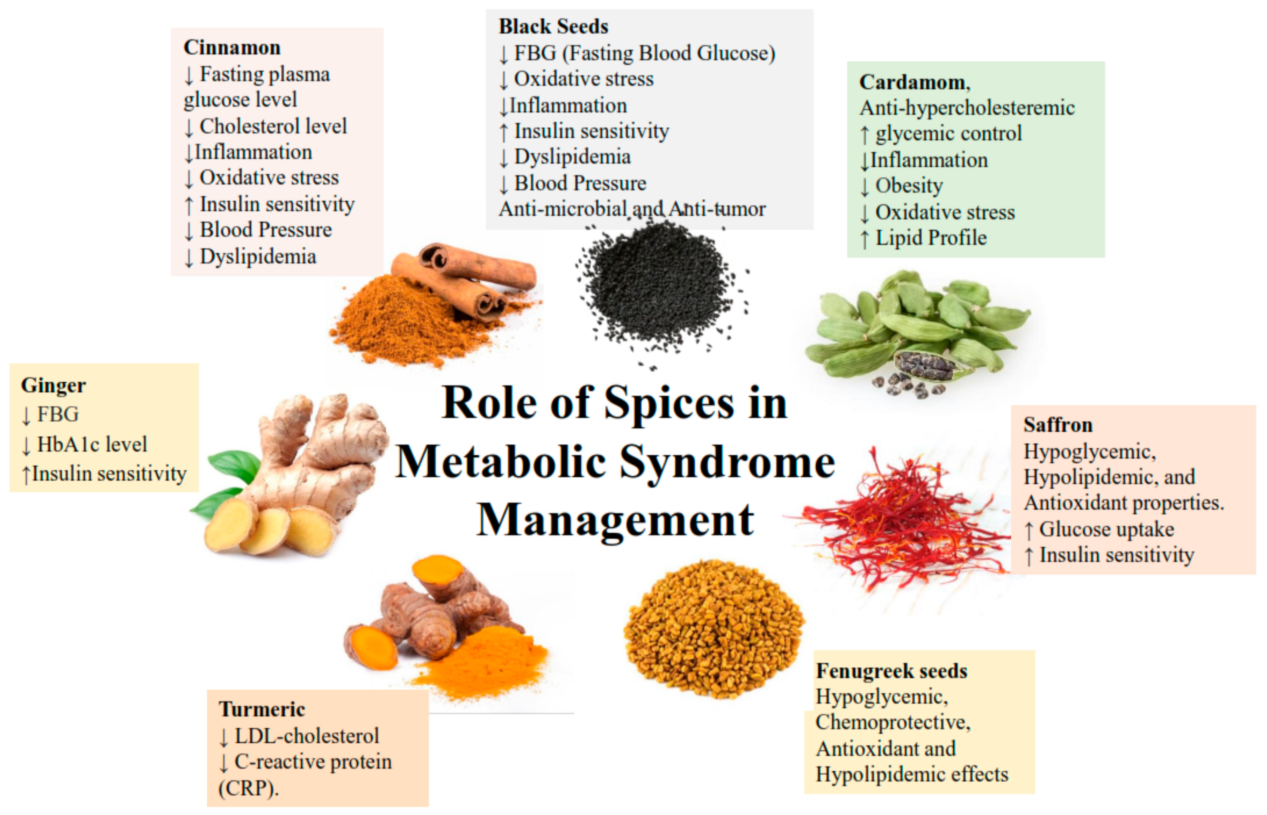 Nutrients Free Full-Text The Role of Bioactive Compounds from Dietary Spices in the Management of Metabolic Syndrome An Overview