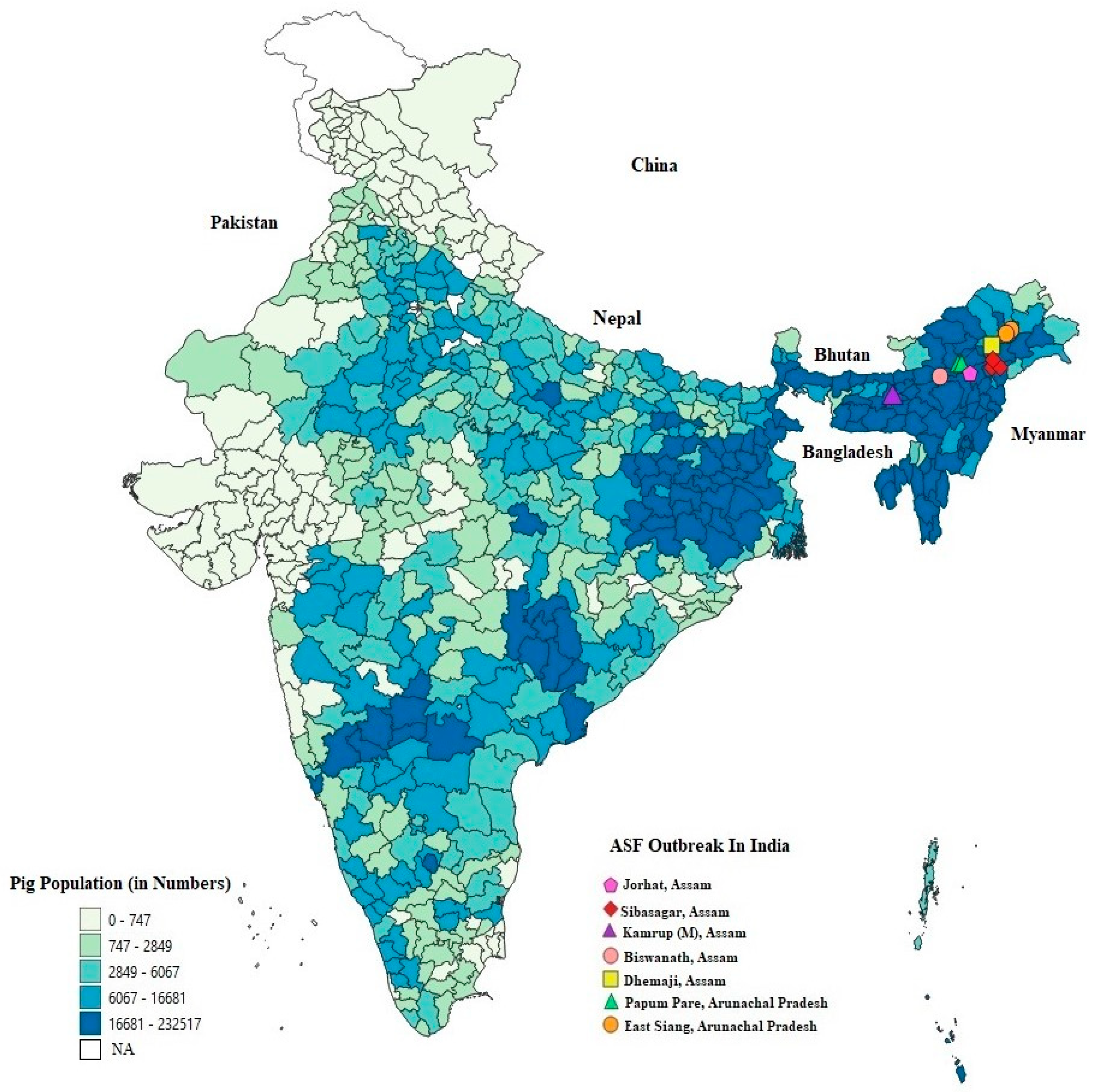 Pathogens Free Full-Text Assessment of Risk Factors of African Swine Fever in India Perspectives on Future Outbreaks and Control Strategies