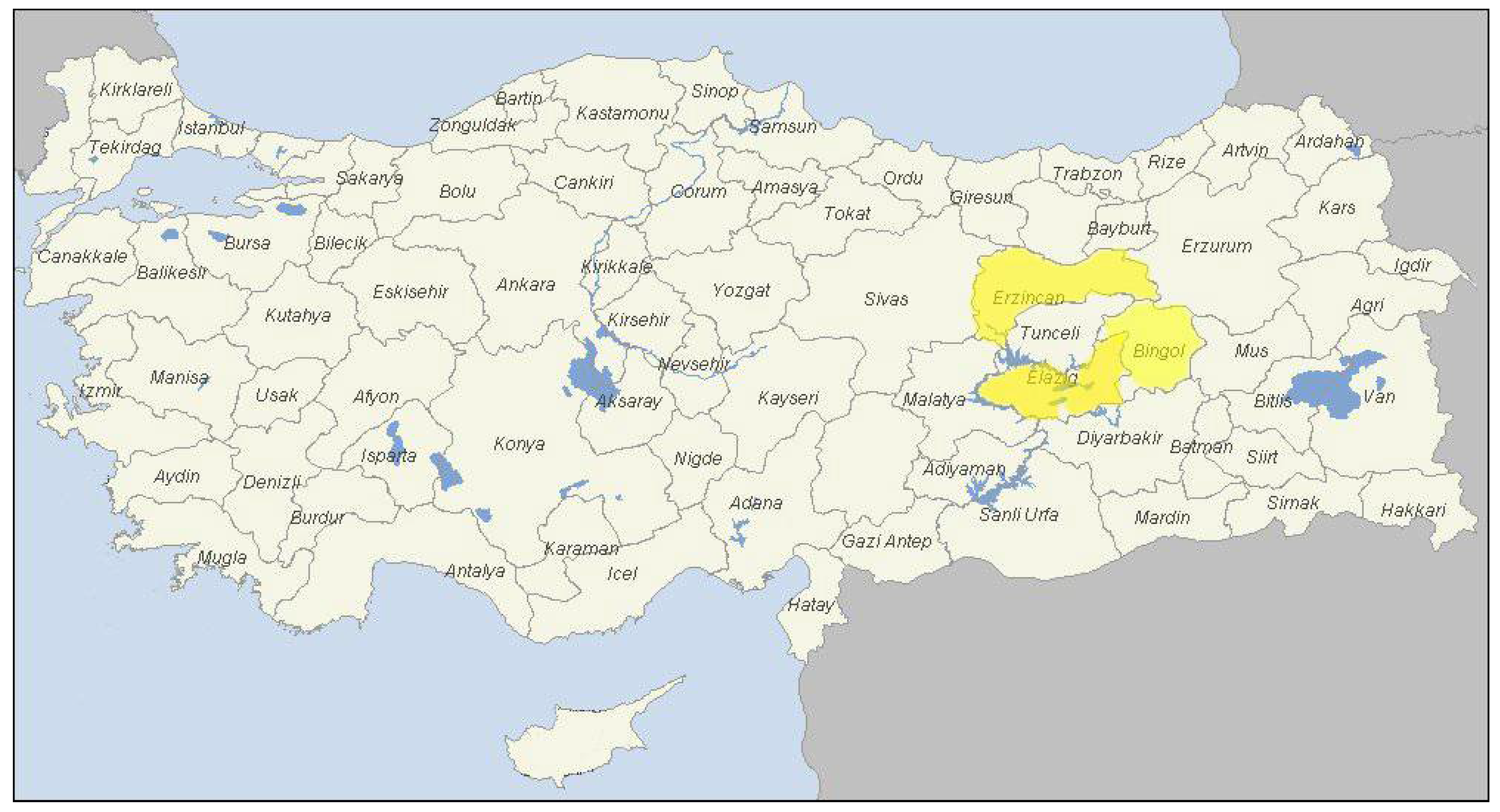 Кютахья турция карта