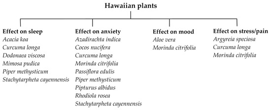 Hawaiian Plants with Beneficial Effects on Sleep, Anxiety, and Mood, etc.
