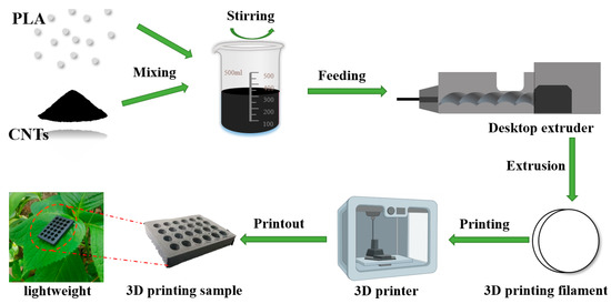 Three-Dimensional-Printed Carbon Nanotube/Polylactic Acid