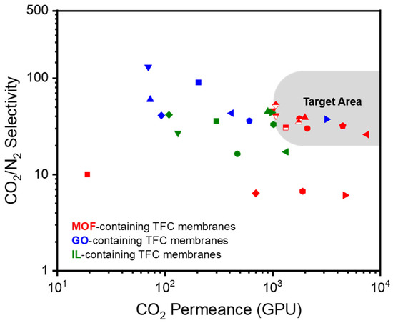 Material Aspects of Thin-Film Composite Membranes for CO2/N2
