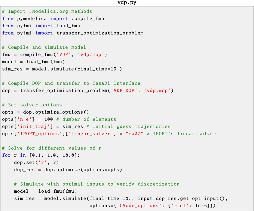Processes | Free Full-Text | Dynamic Optimization in JModelica.org | HTML