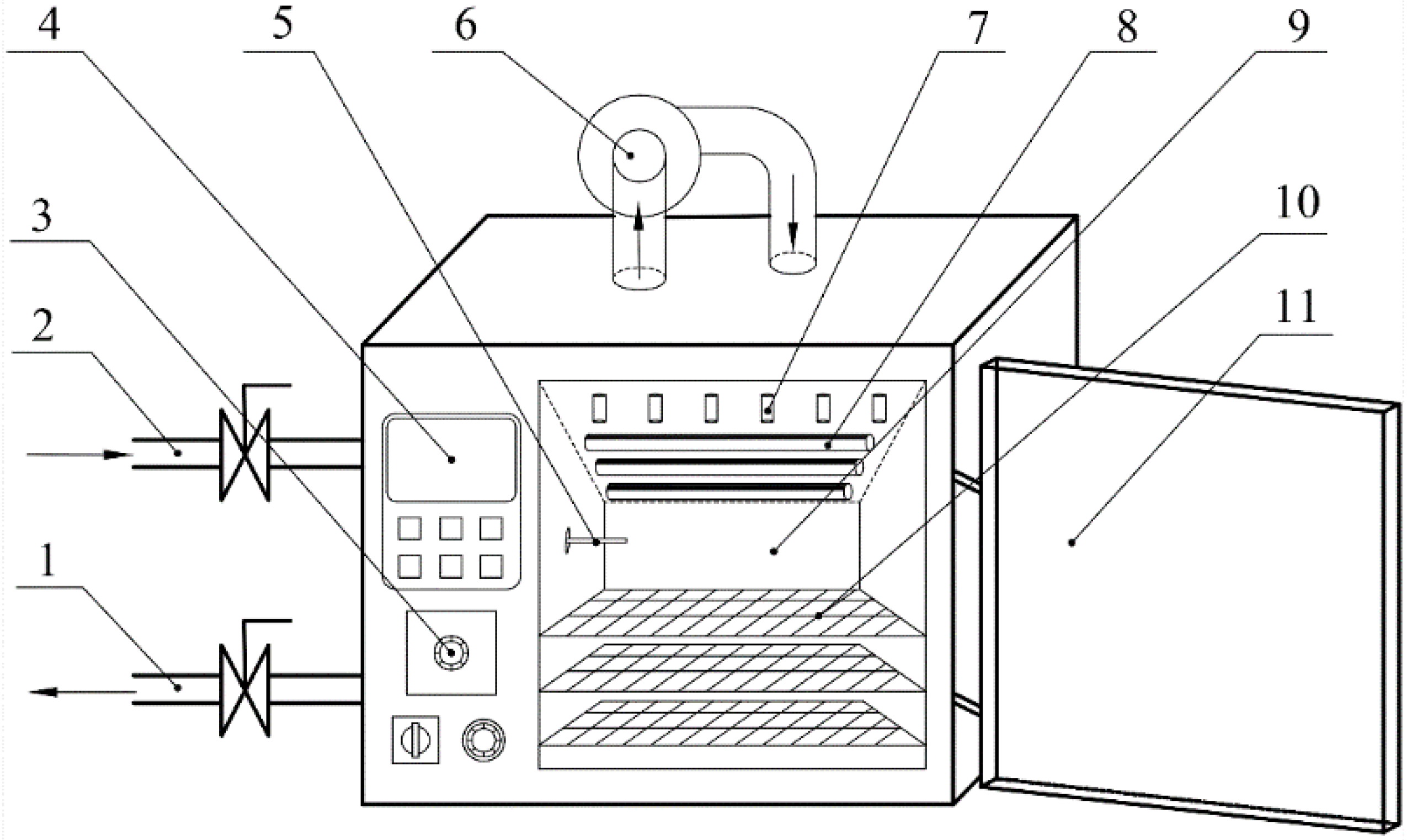 Hot Air Oven Drawing