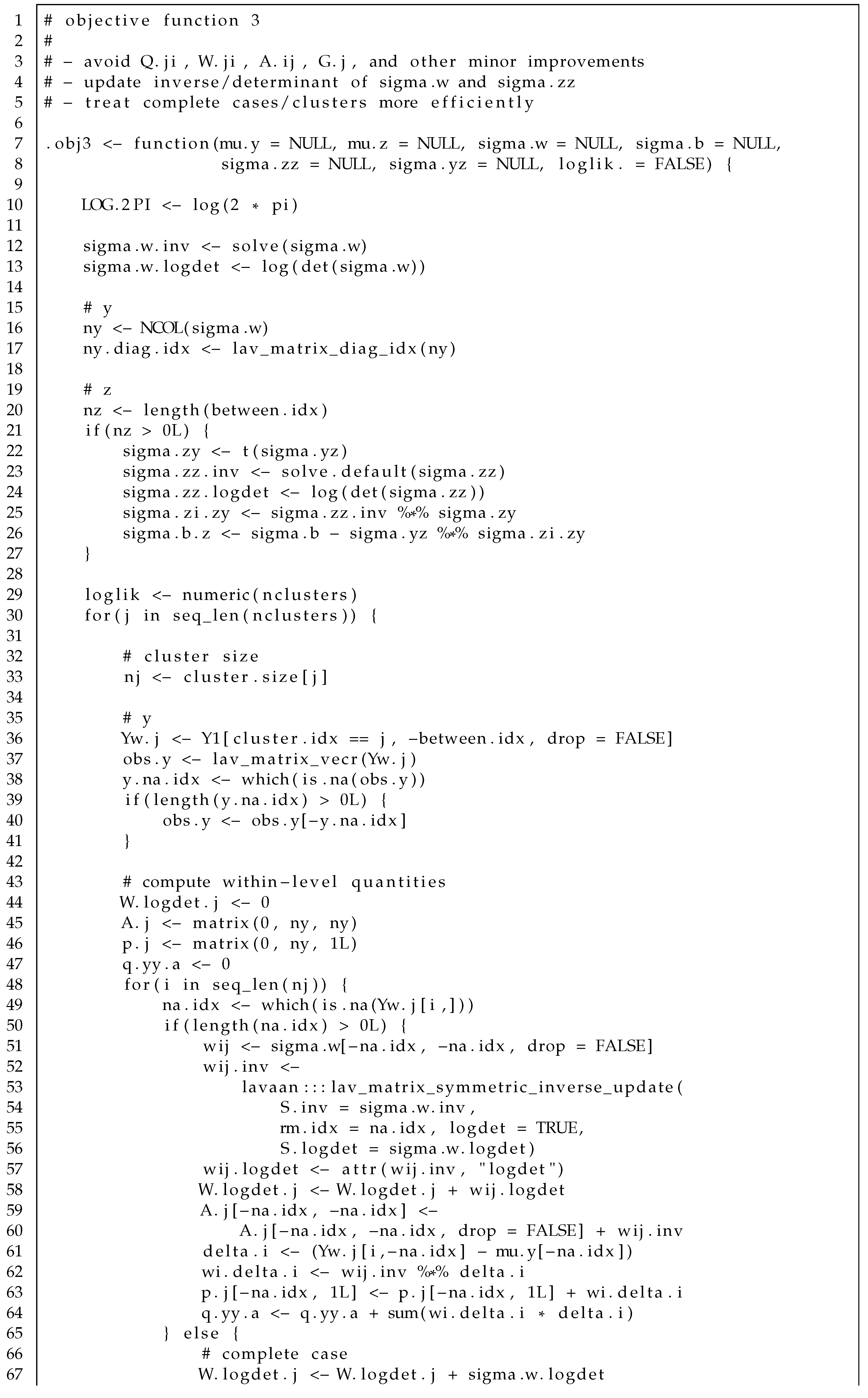Psych Free Full Text Evaluating The Observed Log Likelihood Function In Two Level Structural Equation Modeling With Missing Data From Formulas To R Code Html Psych Free Full Text Evaluating The Observed Log Likelihood Function In Two Level Structural Equation Modeling With Missing Data From Formulas To R Code Html