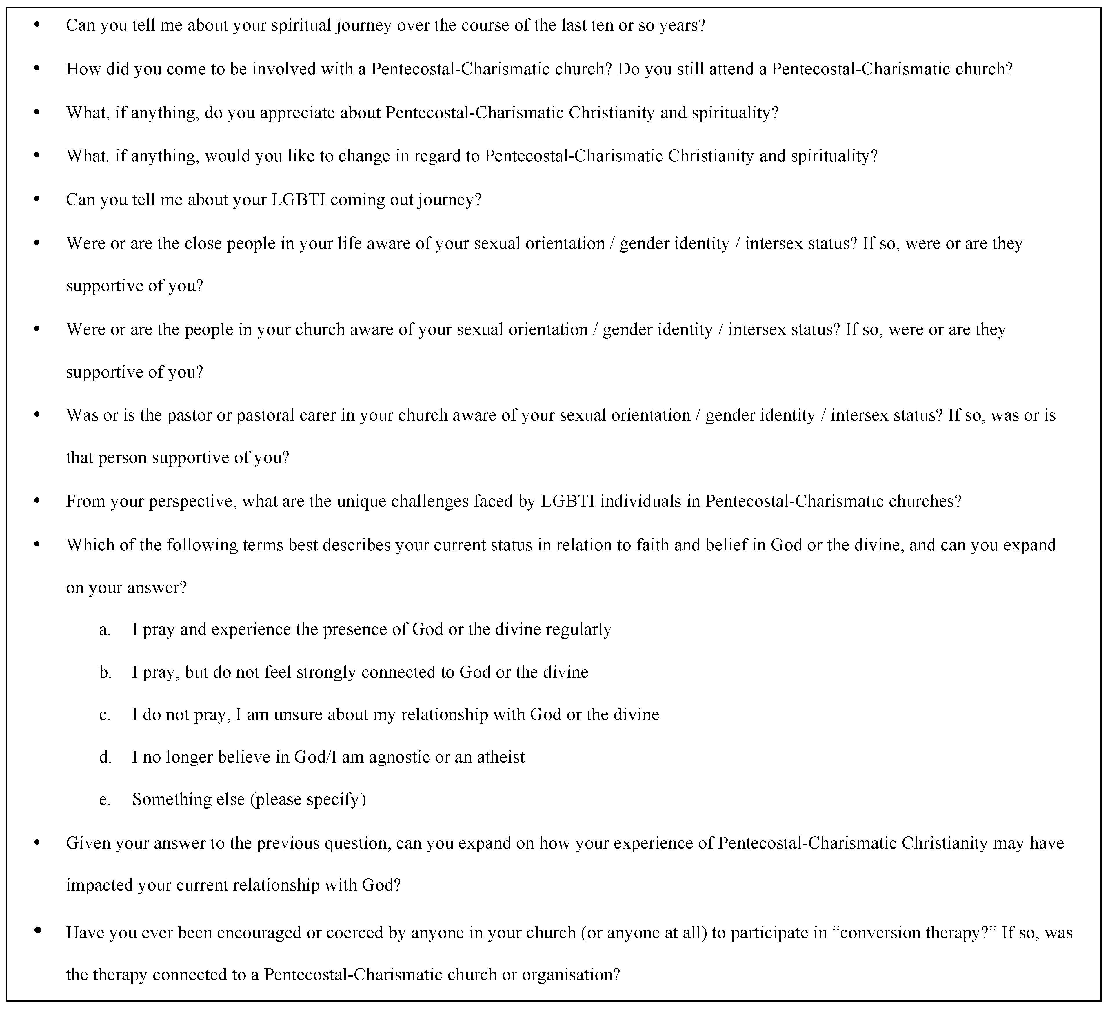 sexual response during ecstatic religious experience Secondary anal cancer from cervical cancer