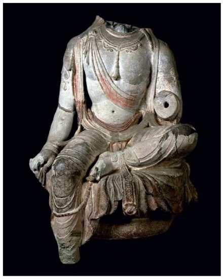 Reproduction Carved Marble Bodhisattva Torso - Tang Dynasty Style