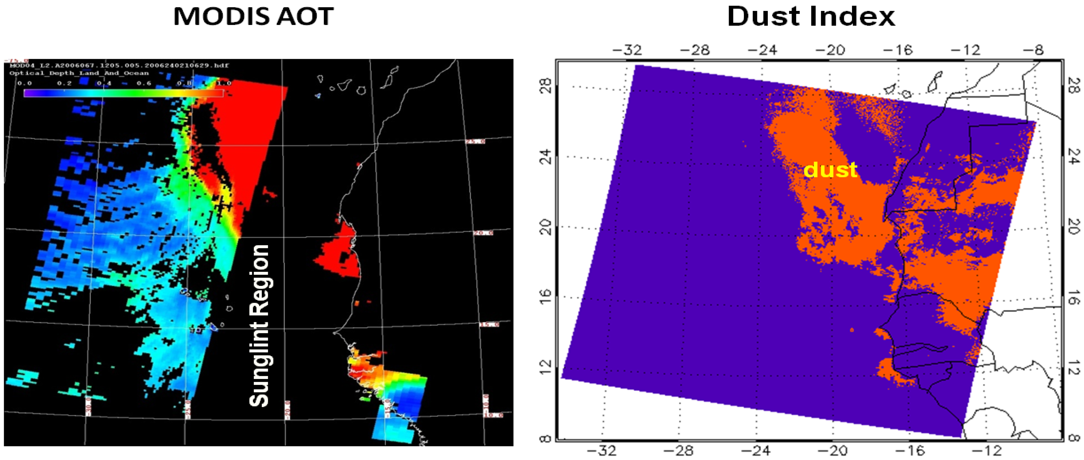 Dust and Smoke Detection for Multi-Channel Imagers