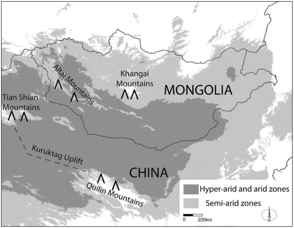 Gobi Desert On Map Of Asia Map Of Western Hemisphere