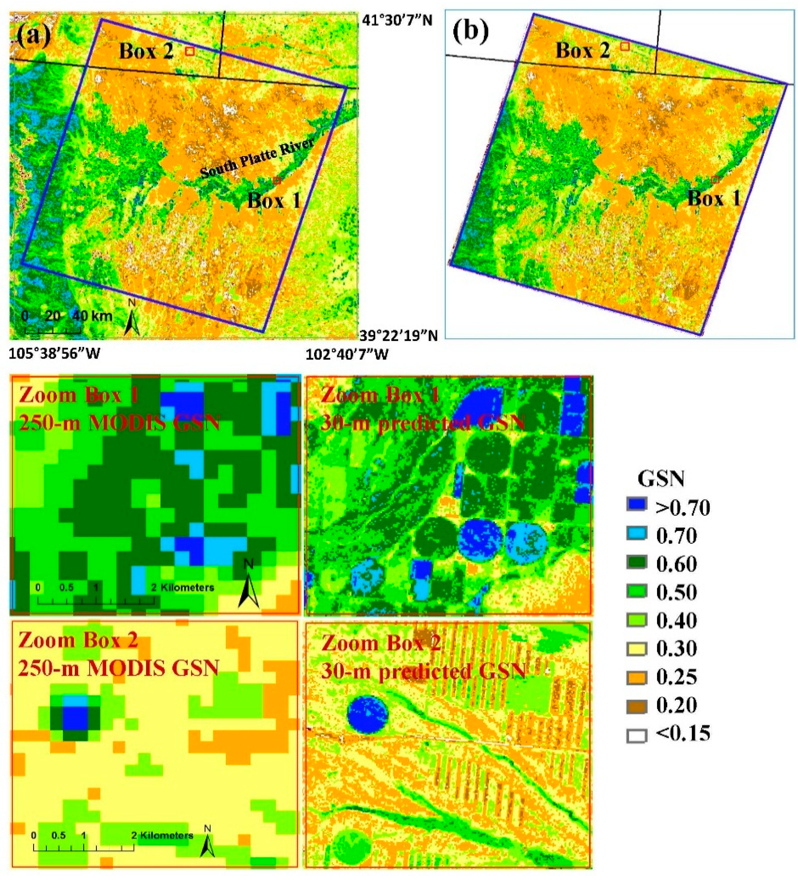 Карта с индексом ndvi