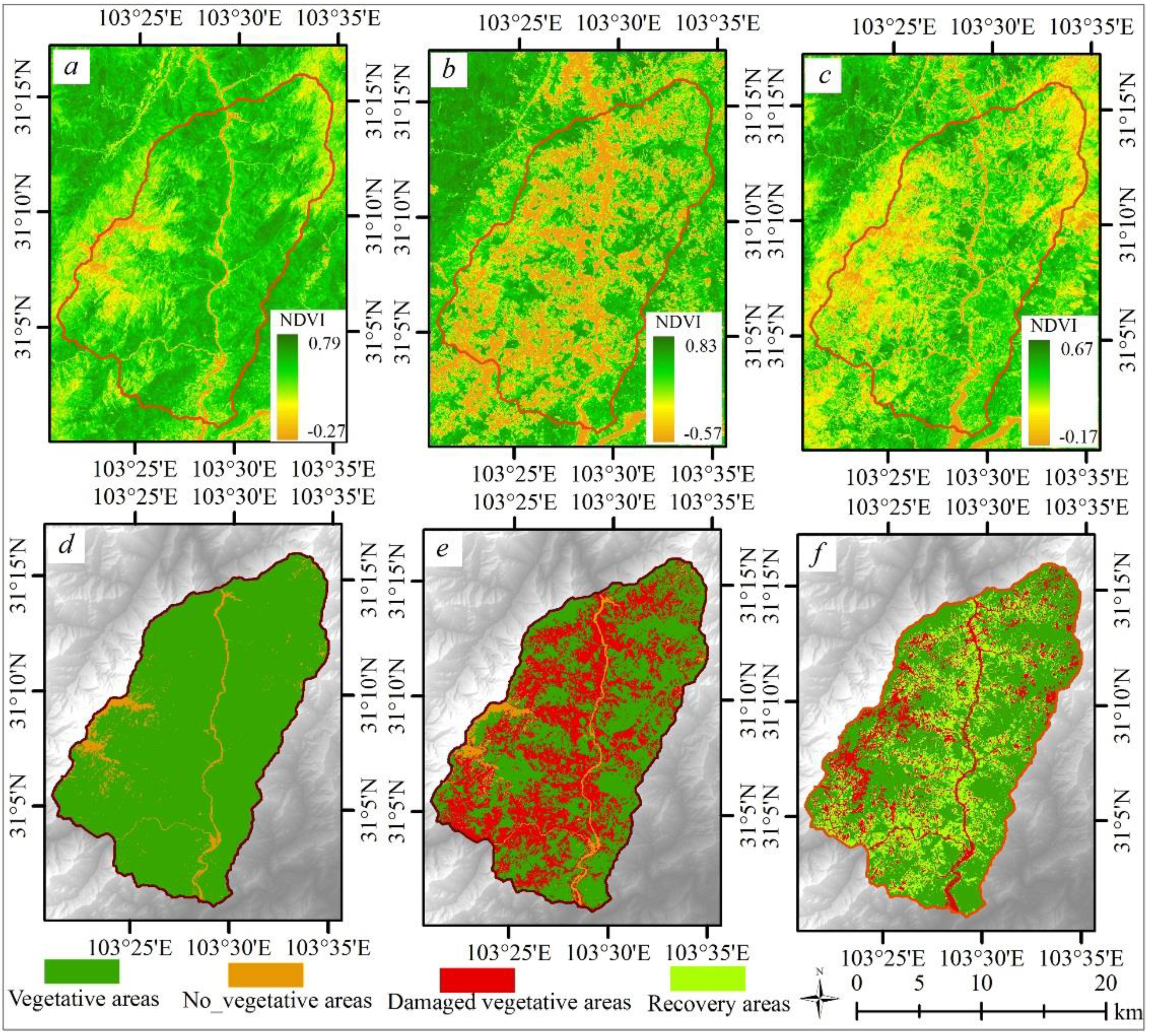 Карта с индексом ndvi