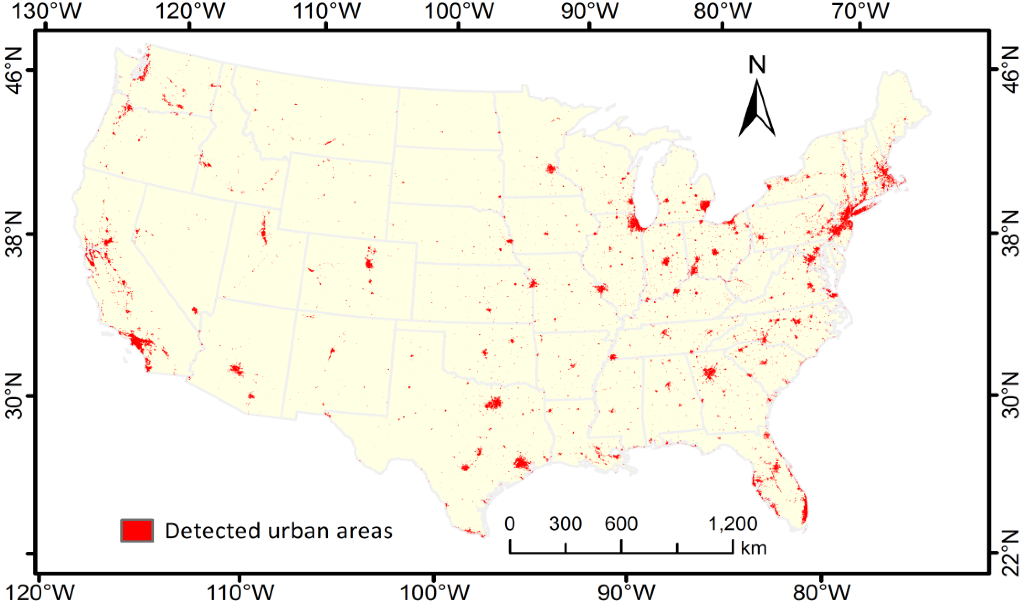 Remote Sensing Free Full Text Mapping Us Urban Extents From Modis Data Using One Class Classification Method
