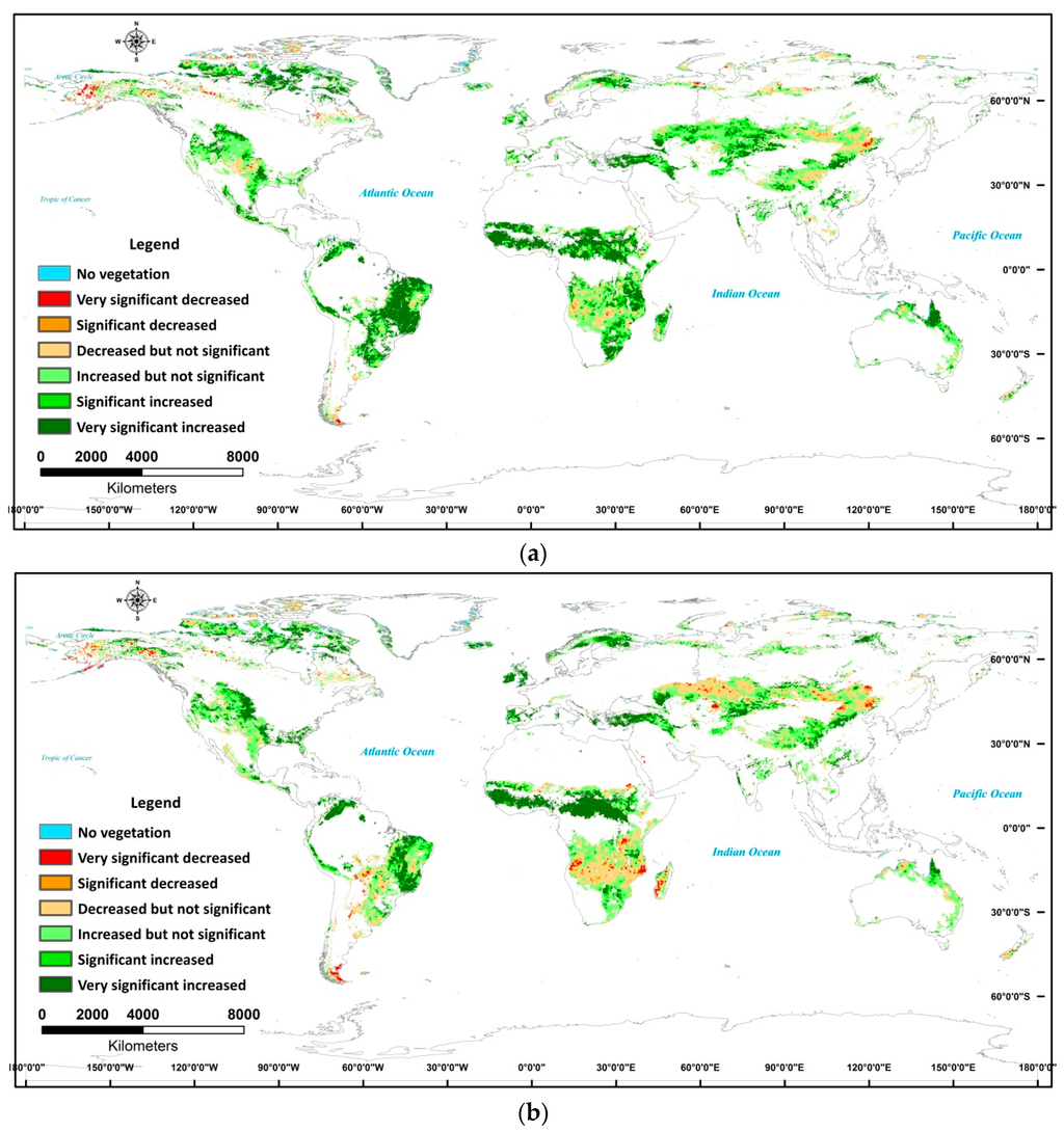 Changes in Global Grassland Productivity during 1982 to 2011