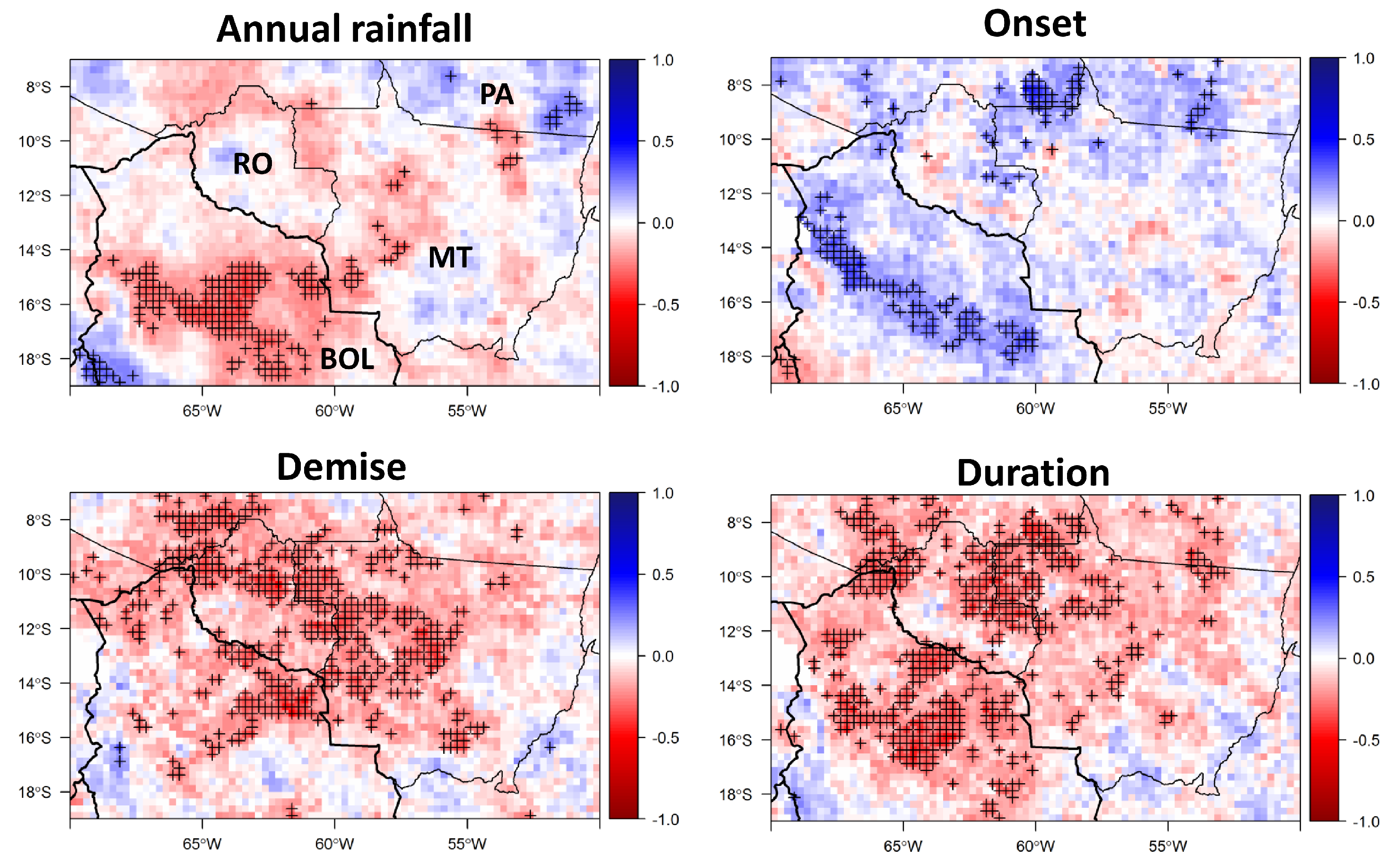 Remote Sensing Free Full Text Monitoring Rainfall Patterns In The Southern Amazon With Persiann Cdr Data Long Term Characteristics And Trends