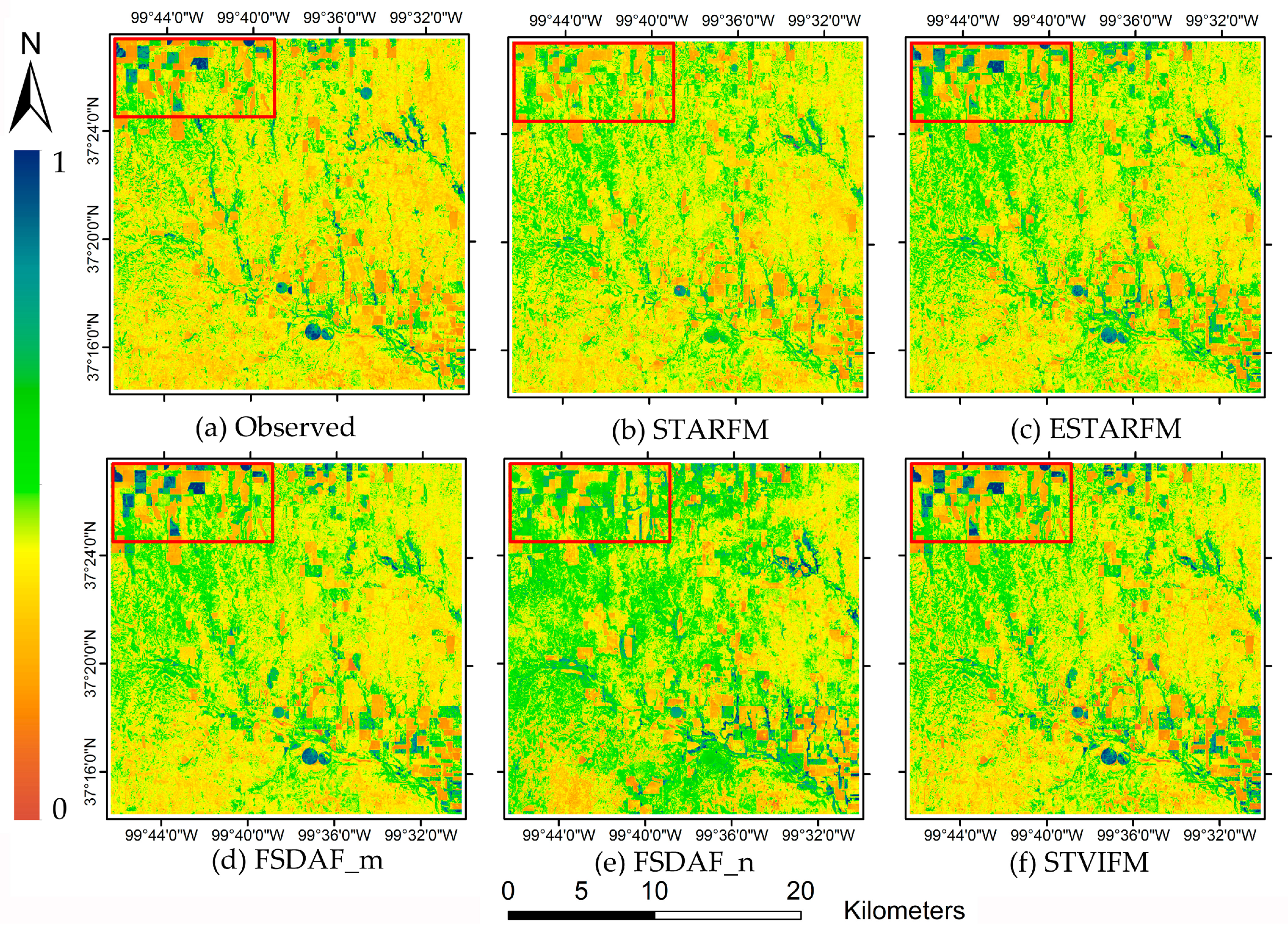 Карта с индексом ndvi