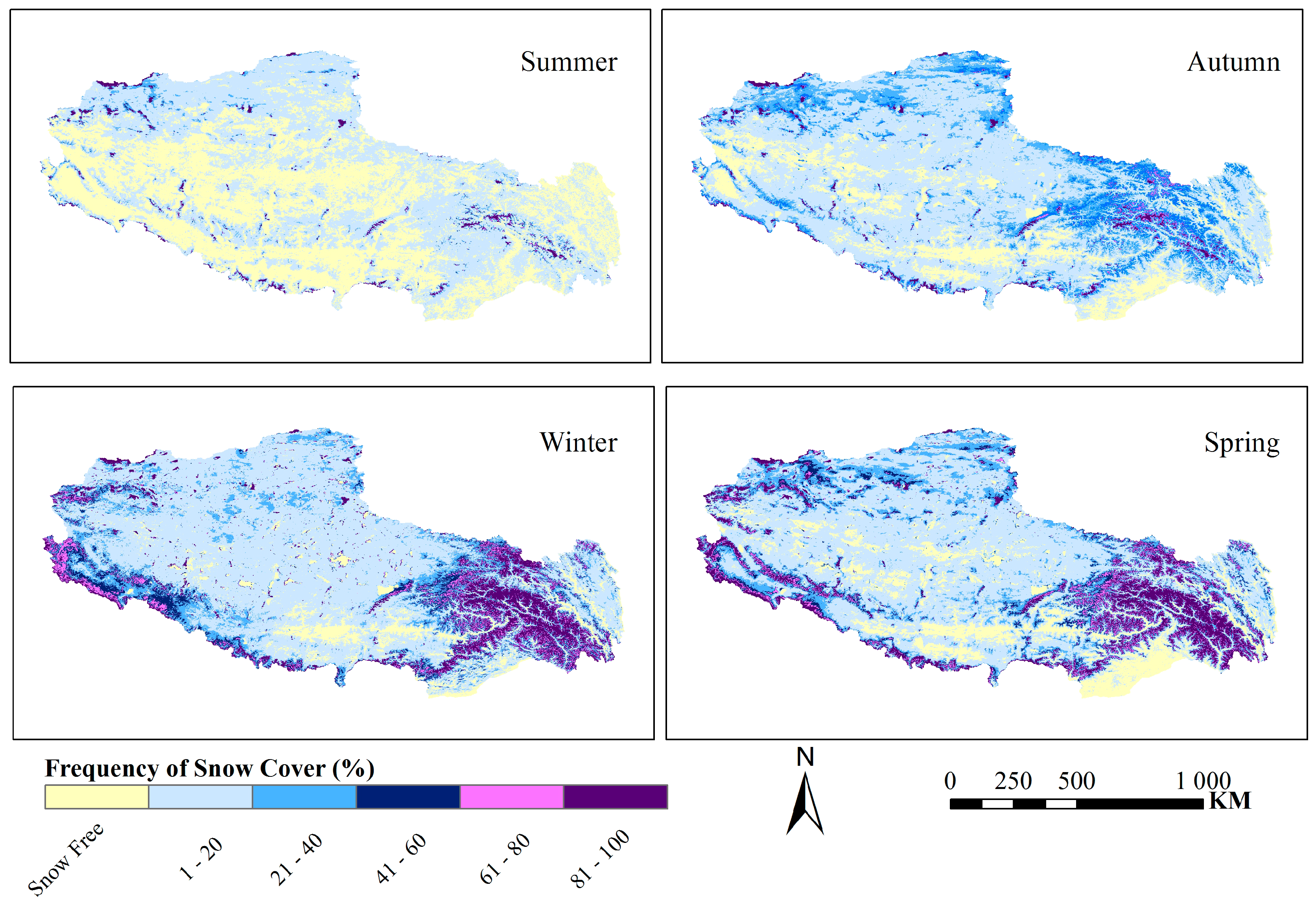 Usgs Snow Cover Map Remote Sensing | Free Full-Text | Satellite And Ground Observations Of Snow  Cover In Tibet During 2001–2015 | Html