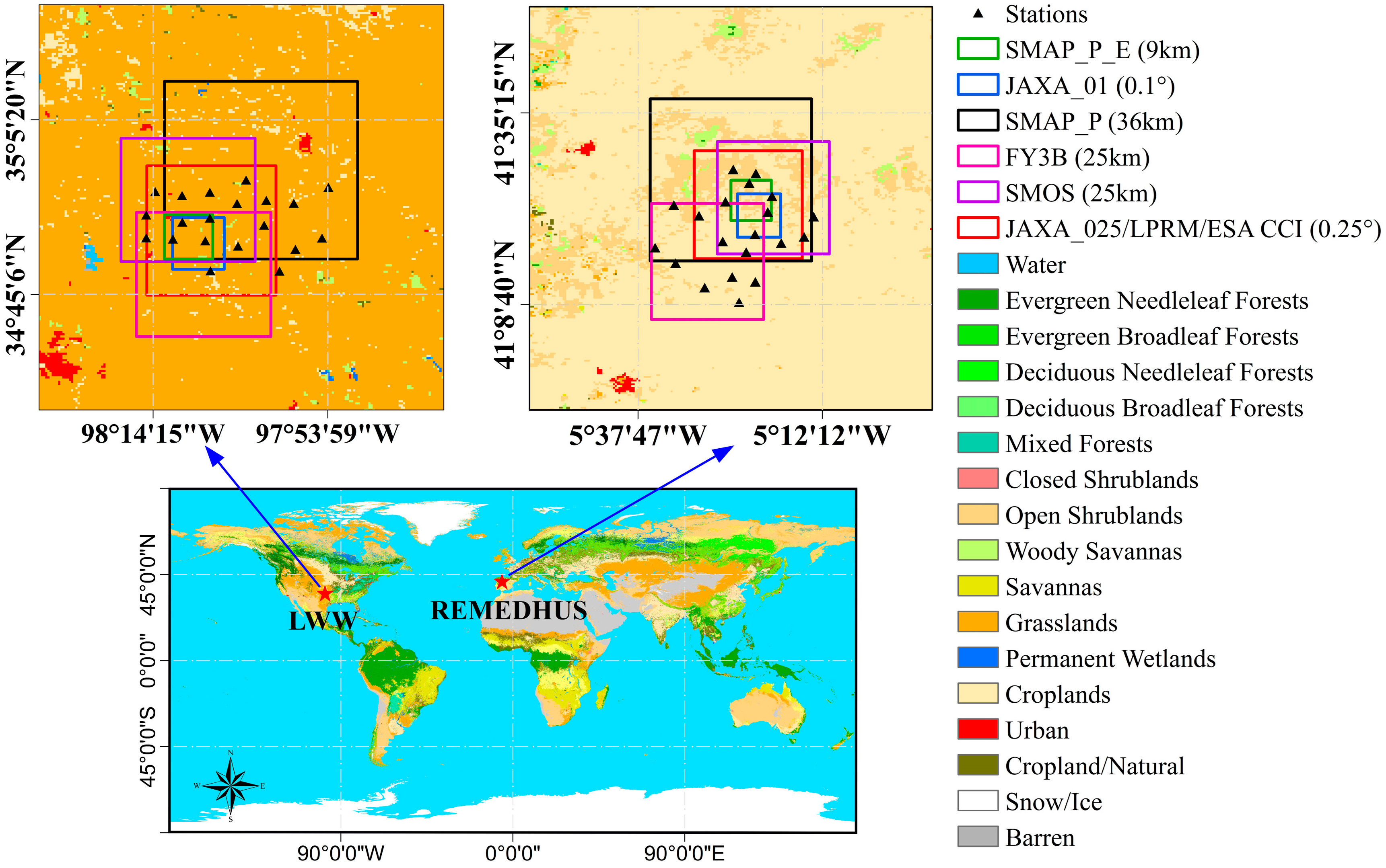 Remote Sensing  Free Full-Text  Soil Moisture Mapping from Satellites: An Intercomparison of 