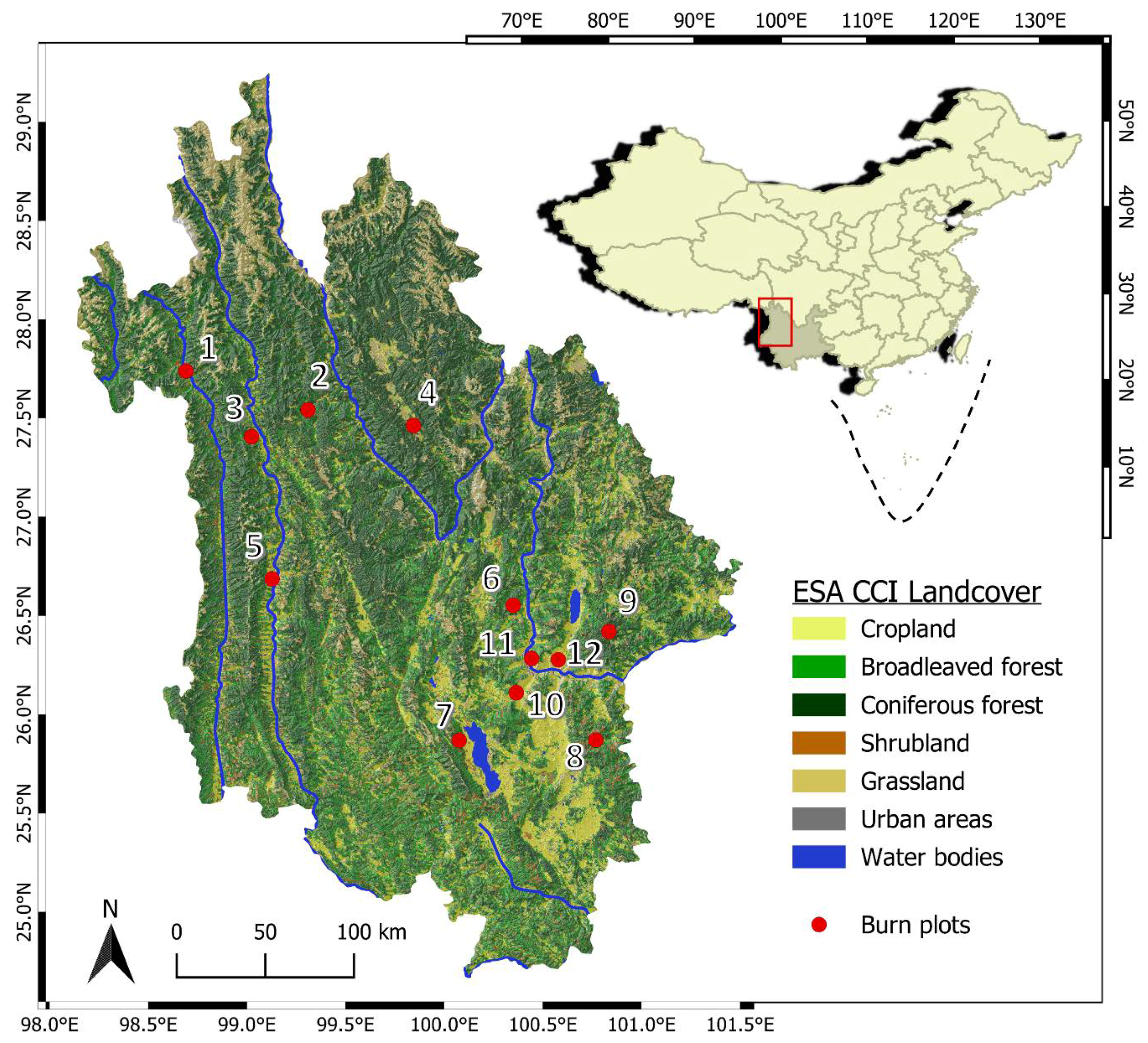 Remote Sensing Free Full Text Evaluating The Best Spectral Indices For The Detection Of Burn Scars At Several Post Fire Dates In A Mountainous Region Of Northwest Yunnan China