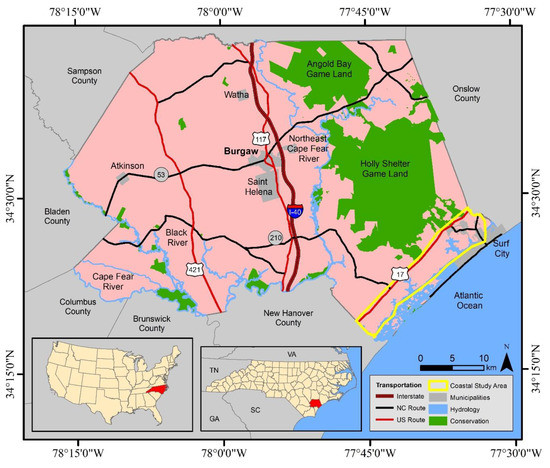 Pender County Gis Nc Remote Sensing | Free Full-Text | A Methodology To Assess Land Use  Development, Flooding, And Wetland Change As Indicators Of Coastal  Vulnerability | Html