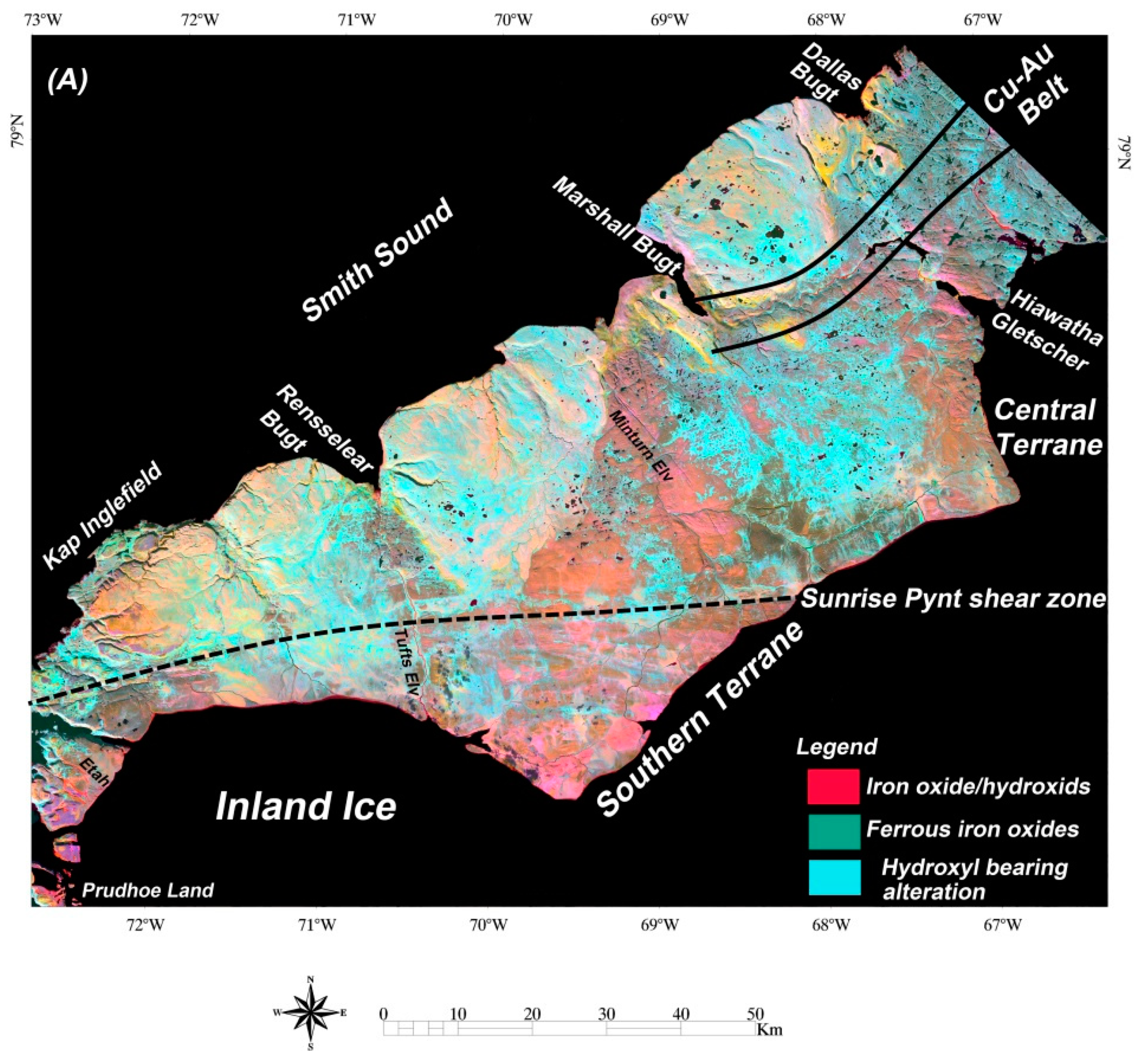 Remote Sensing Free Full Text Landsat 8 Advanced Spaceborne Thermal Emission And Reflection Radiometer And Worldview 3 Multispectral Satellite Imagery For Prospecting Copper Gold Mineralization In The Northeastern Inglefield Mobile Belt Imb