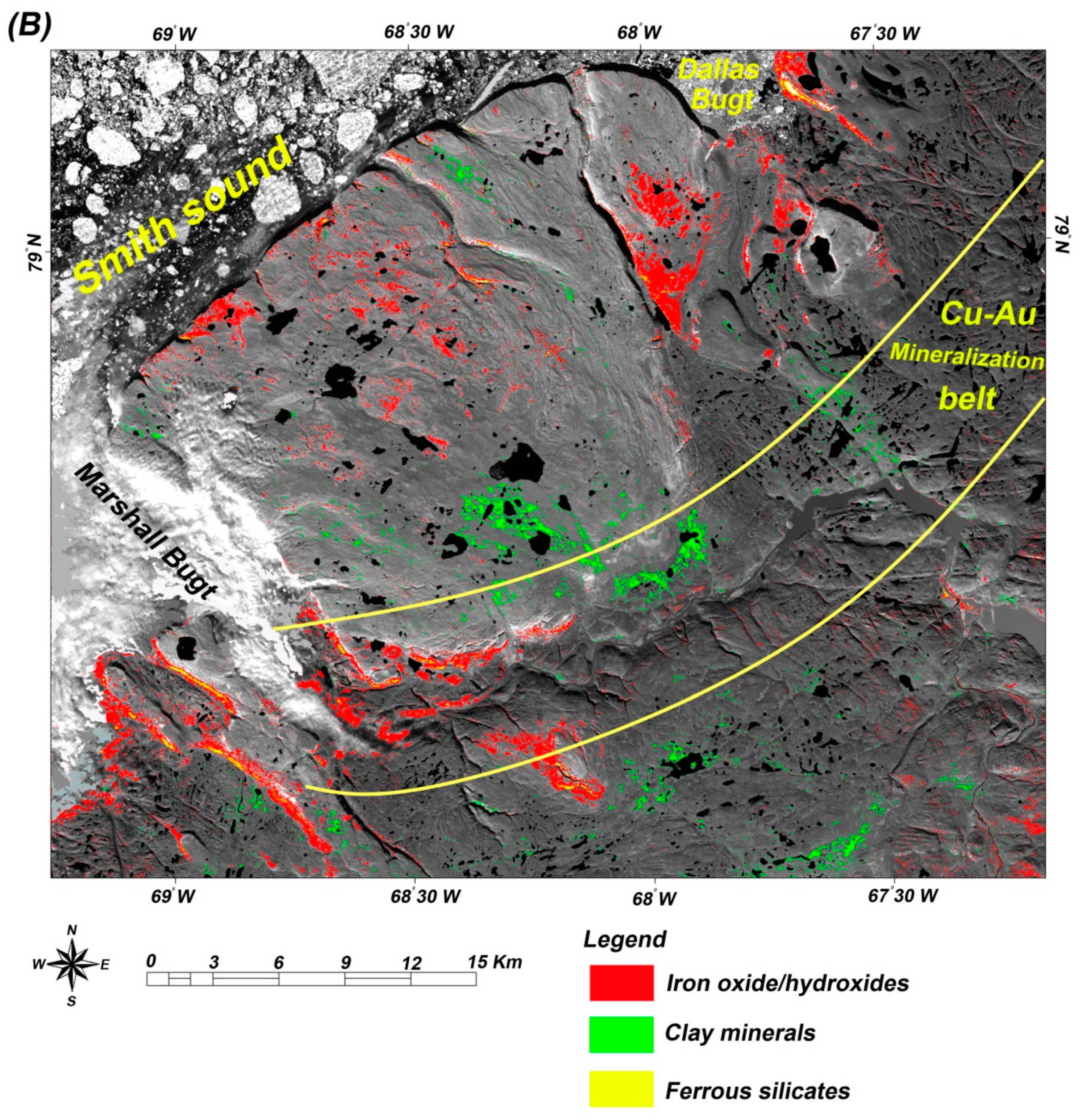 Remote Sensing Free Full Text Landsat 8 Advanced Spaceborne Thermal Emission And Reflection Radiometer And Worldview 3 Multispectral Satellite Imagery For Prospecting Copper Gold Mineralization In The Northeastern Inglefield Mobile Belt Imb