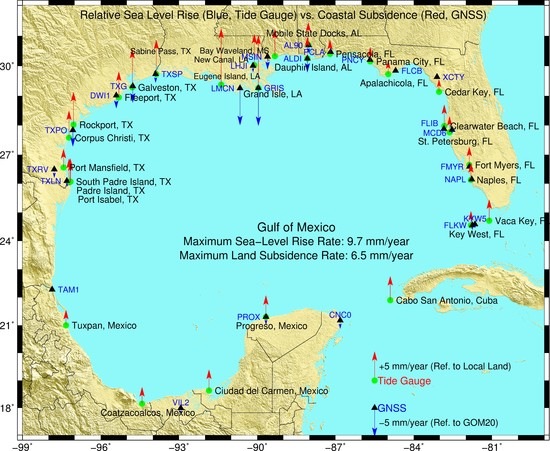 Remote Sensing Free Full Text Gom20 A Stable Geodetic Reference Frame For Subsidence Faulting And Sea Level Rise Studies Along The Coast Of The Gulf Of Mexico Html