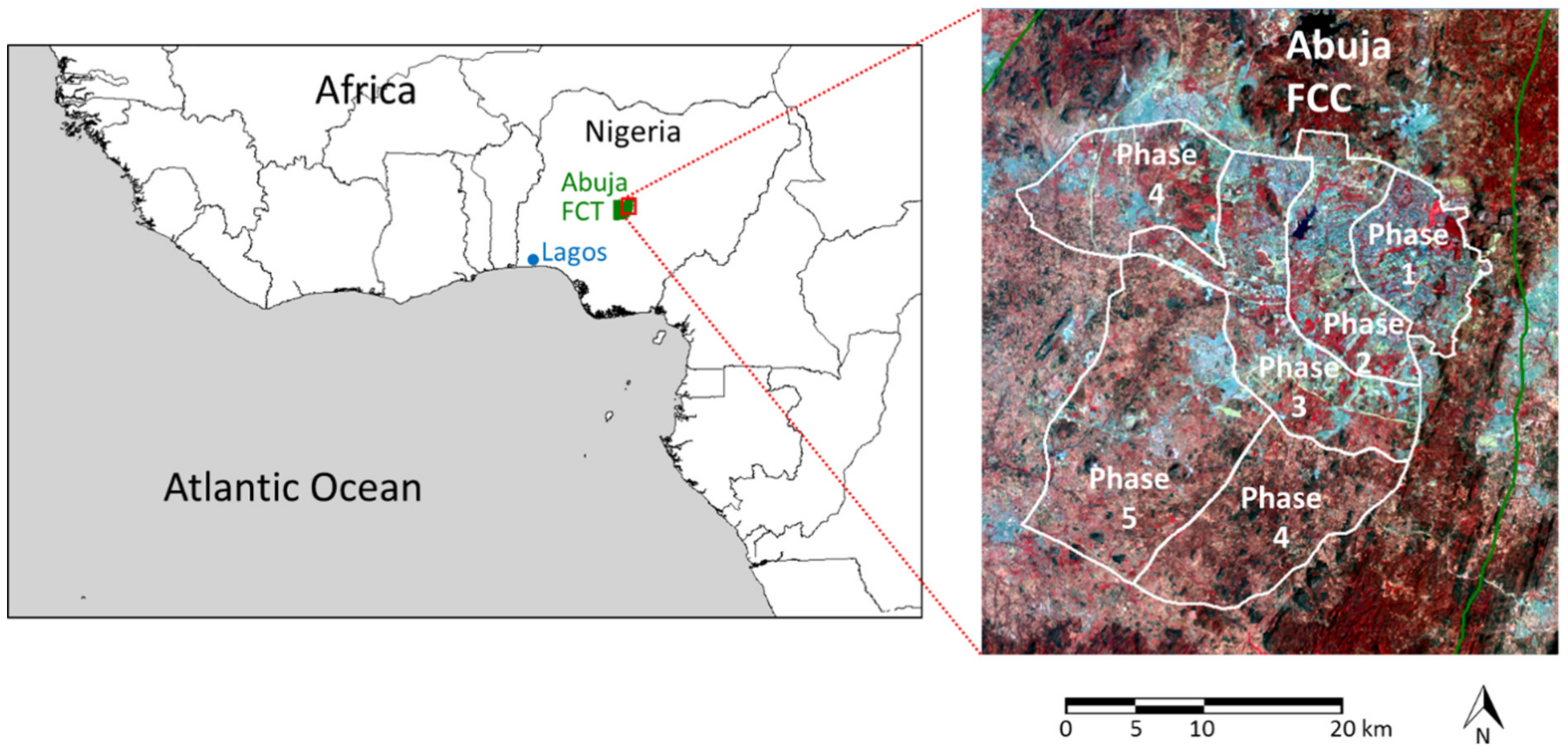 Remote Sensing Free Full Text Time Series Satellite Imagery Demonstrates The Progressive Failure Of A City Master Plan To Control Urbanization In Abuja Nigeria Html