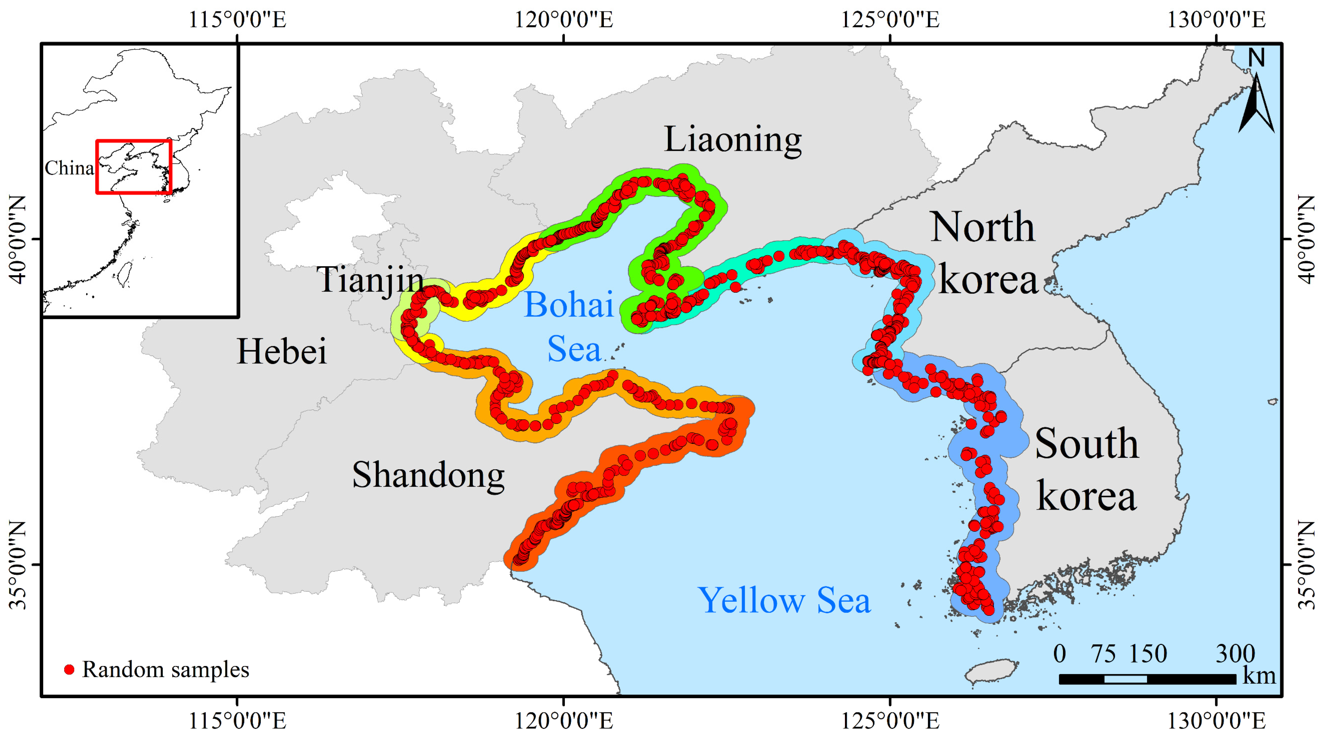 Mapping Tidal Flats of the Bohai and Yellow Seas Using Time Series  Sentinel-2 Images and Google Earth Engine
