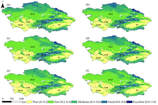 Spatiotemporal Changes in Ecological Quality and Its Associated Driving ...