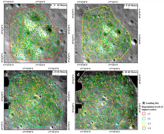 Population of Degrading Small Impact Craters in the Chang'E Population of Degrading Small Impact Craters in the Chang'E