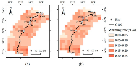 Spatiotemporal Variations of Soil Temperature at 10 and 50