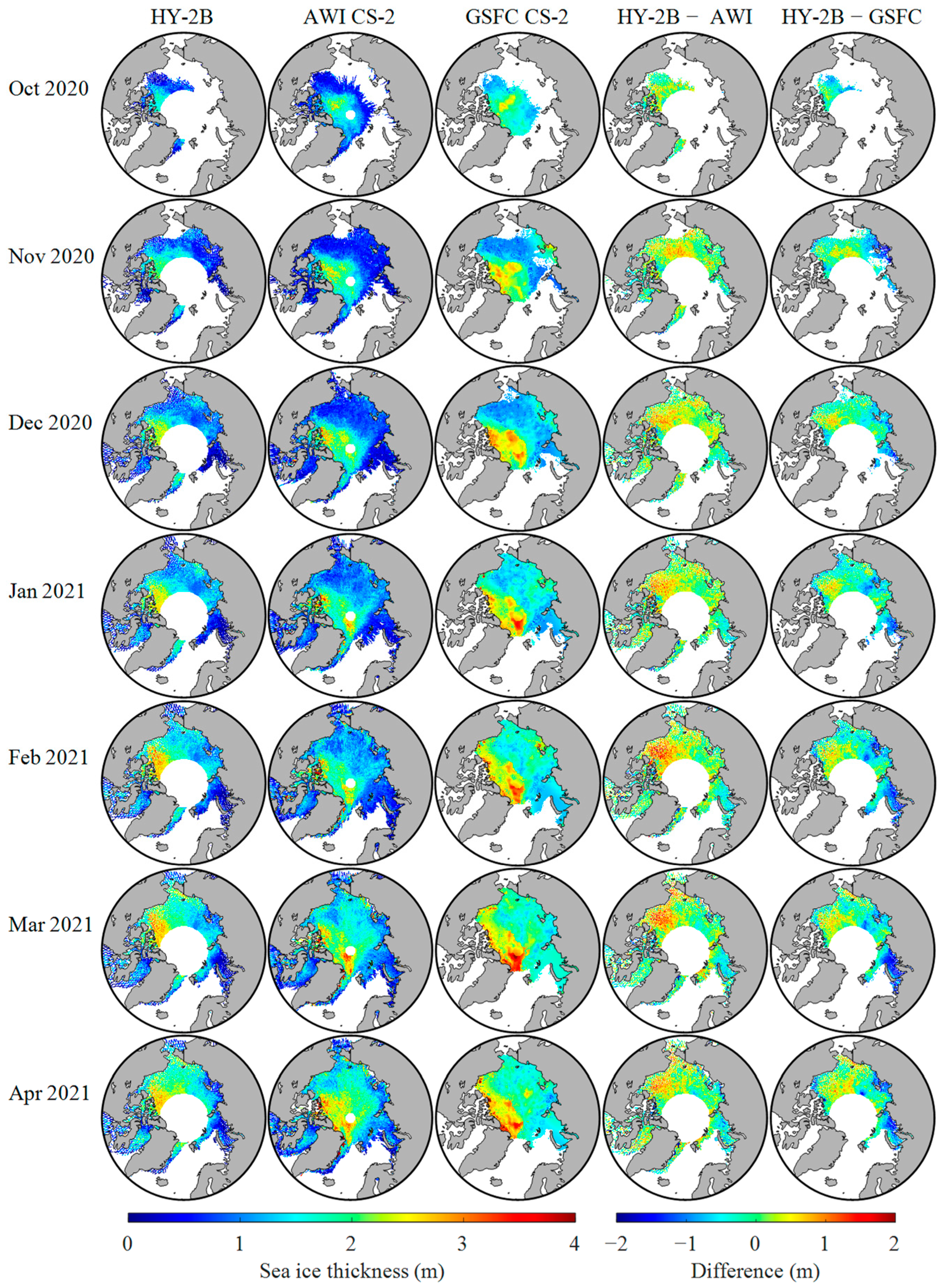 Estimation of Arctic Sea Ice Thickness from Chinese HY-2B