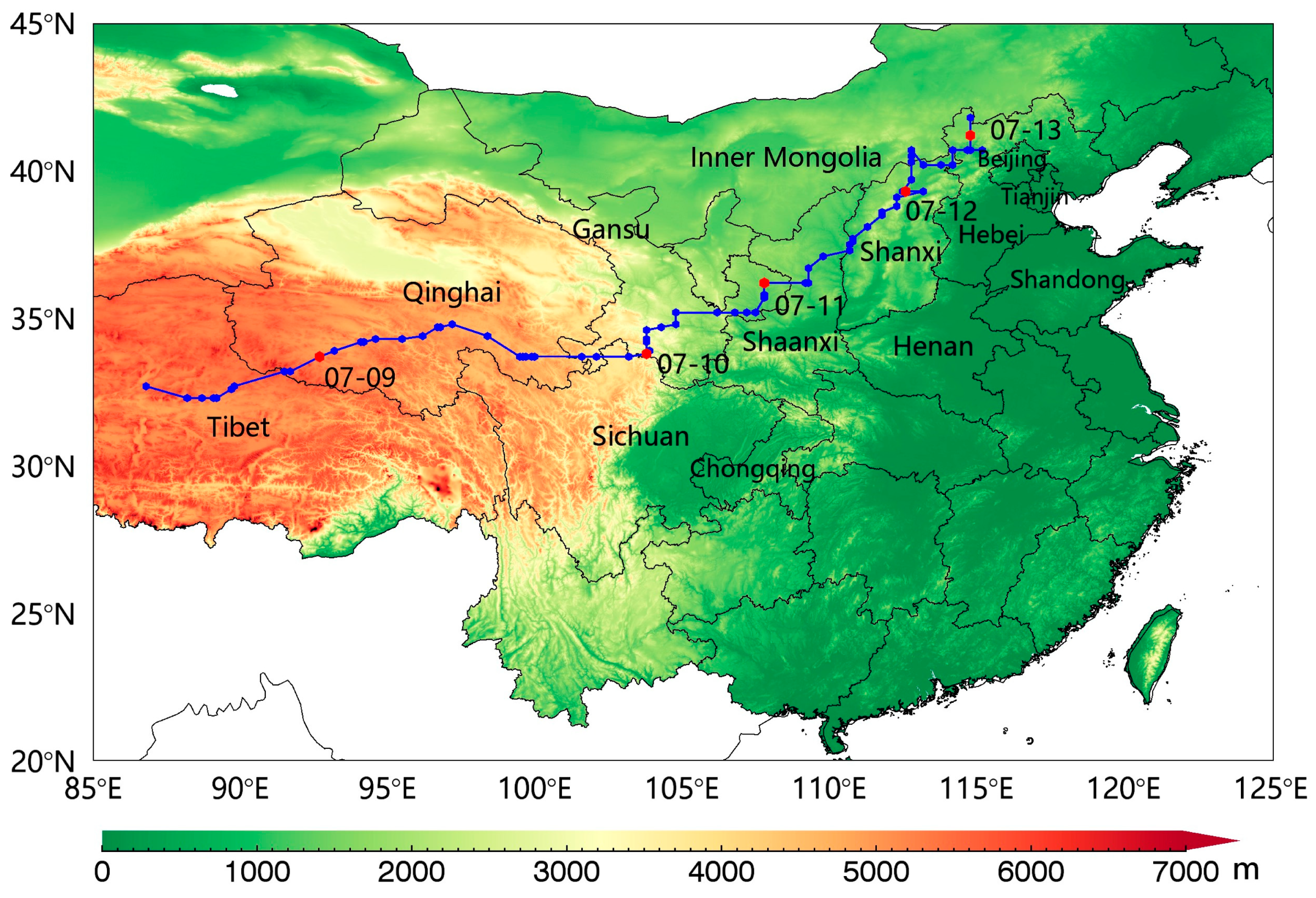 Precipitation Characteristics at Different Developmental