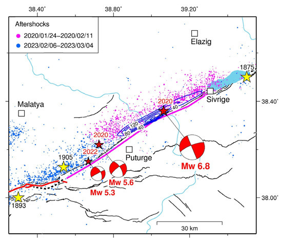 Modeling the 2023 Türkiye Earthquakes and Strain Accumulation Along the ...