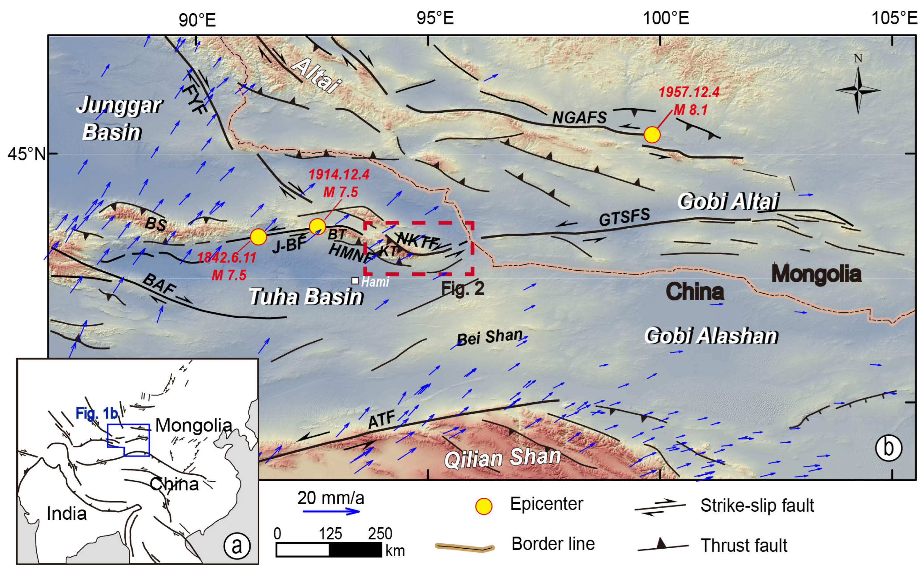 Geometry and Kinematics of the North Karlik Tagh Fault