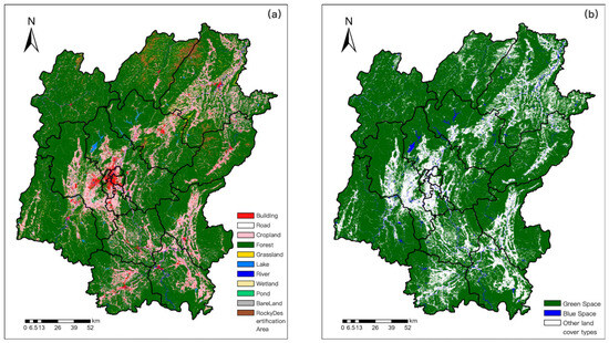 Deep Learning-Based Extraction of Urban Blue–Green Spaces and