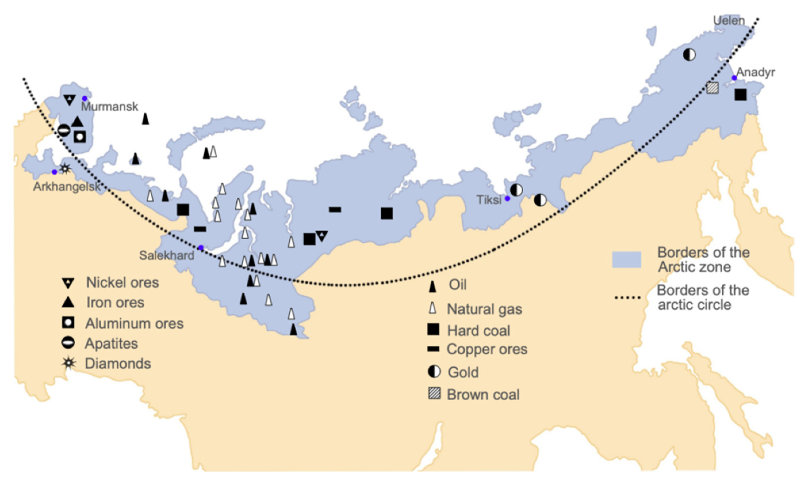 Морские районы добычи нефти и газа