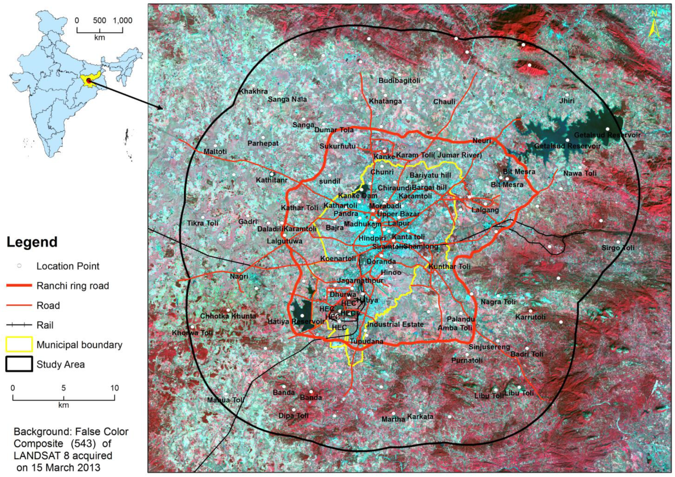 Delhi Road Map Enlarged View