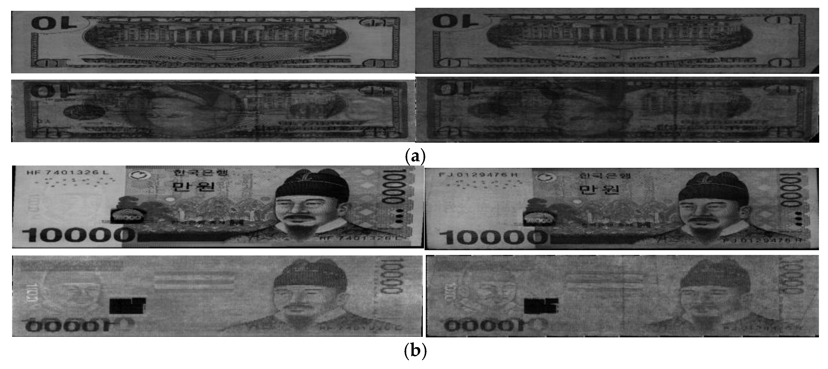 Sensors Free Full Text Recognition Of Banknote Fitness Based On A Fuzzy System Using Visible Light Reflection And Near Infrared Light Transmission Images Html