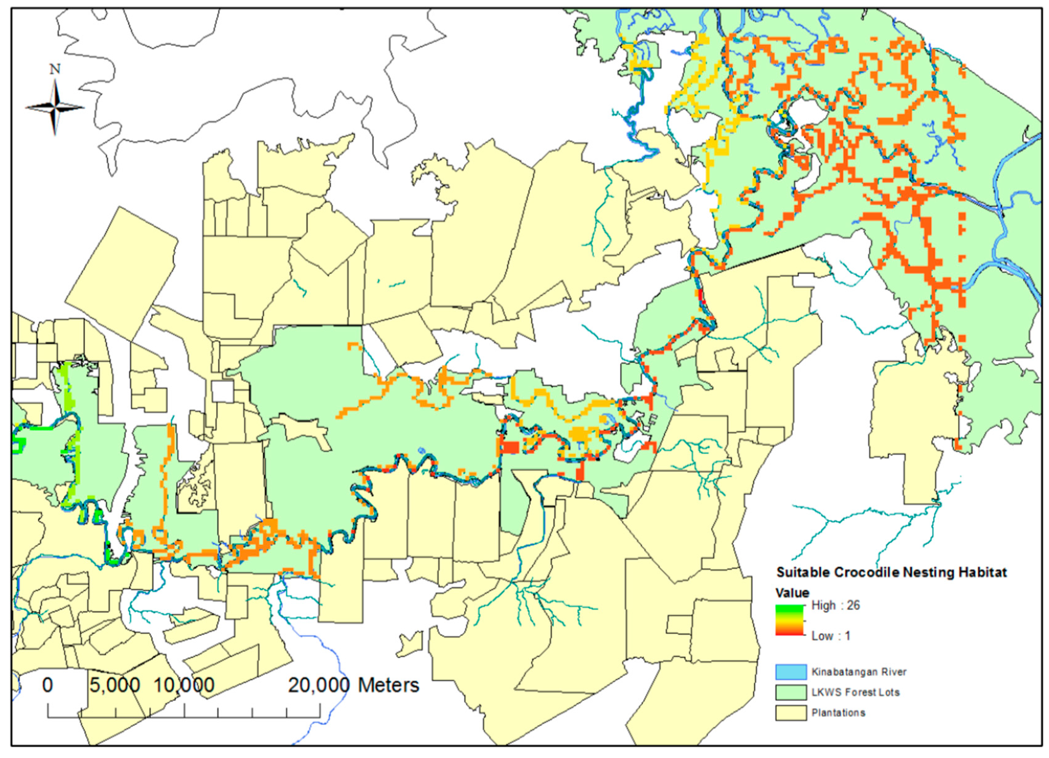 saltwater crocodile habitat map