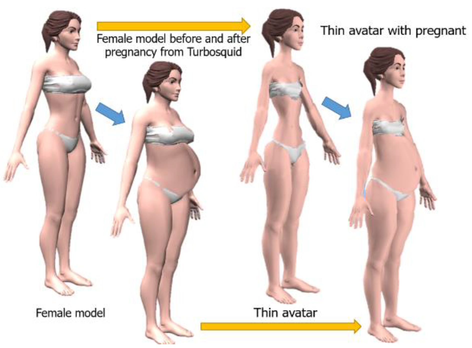 Female body visualizer metric