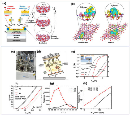 Gas Sensing Properties of Indium–Oxide–Based Field–Effect